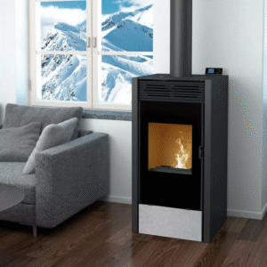 Poêle mixte bois et granulés BiWood vitre sérigraphiée - 11,2 Kw