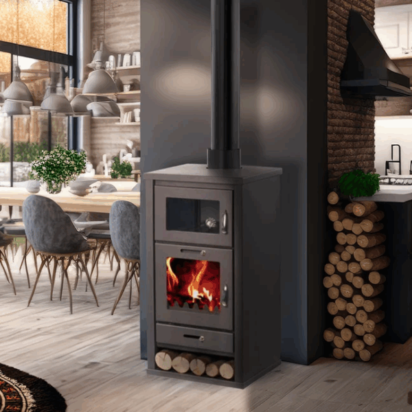 Poêle à bois avec four – BELLEZA DELUXE F – 11kW