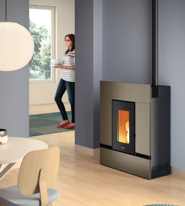Poêle à granulés canalisable CADEL Mithos Plus 12 Up-Twin Puissance 12kW