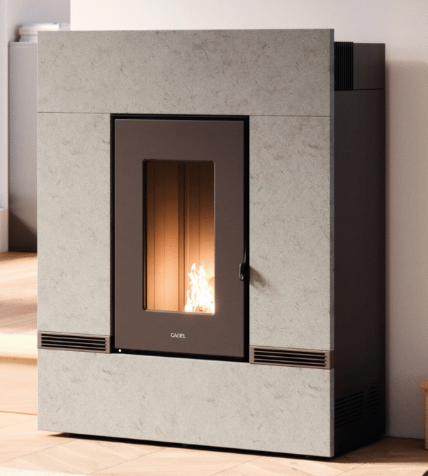 Poêle à granulés canalisable CADEL Mithos Plus 12 Ps Puissance 12kW WiFi Sortie Fumée Postérieure