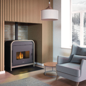 Poêle à pellets hermétique CADEL Frame 9 Up-Twin Puissance 9.3kW