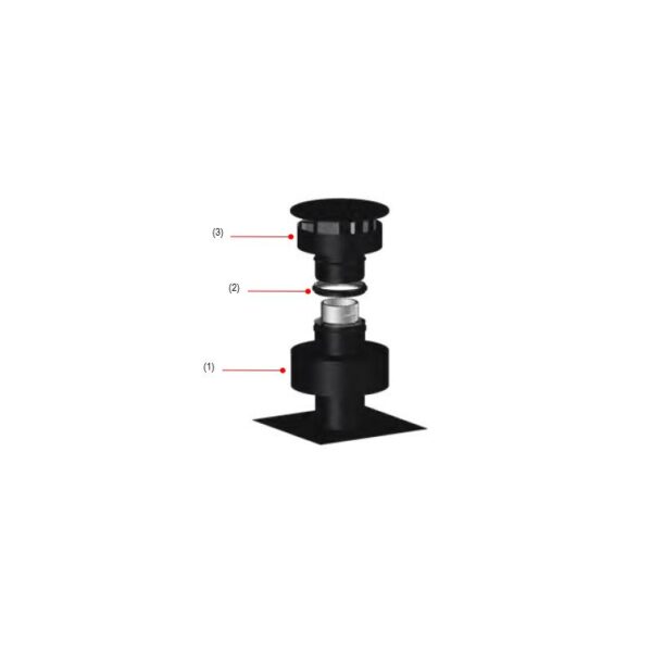 KIT VERTICAL SUPÉRIEUR POÊLE ÉTANCHE DIFLUX PELLETS BLACK DINAK