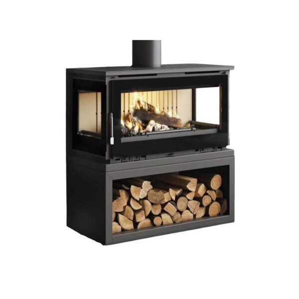Poêle à bois panoramique 3 faces – FIREMATIC Calgary – L 13.5 kW
