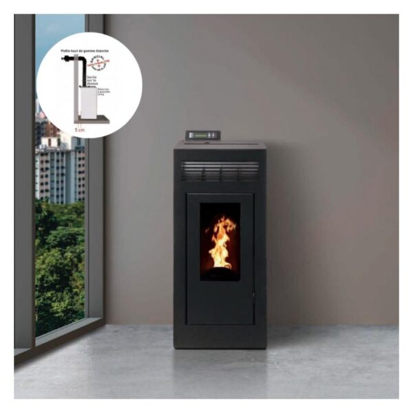 PACK Poêle à granules étanche + Kit ventouse – INTERSTOVES Marina Concentrique 11 kW