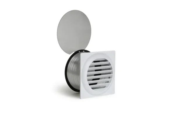 Kit d’entrée d’air frais acier DEVAUX Diam.125 mm, l.15 cm x H.15 cm