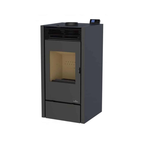 Poêle mixte bois et granulés BiWood noir vitre sérigraphiée – 11,2 Kw