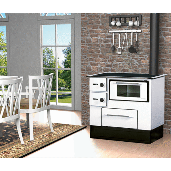 Cuisinière à bois Regular 46 Eco Sortie droite noir 8kW
