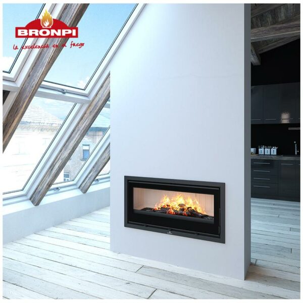 Insert à bois canalisable raccordable – BRONPI Cairo 90 13 kW