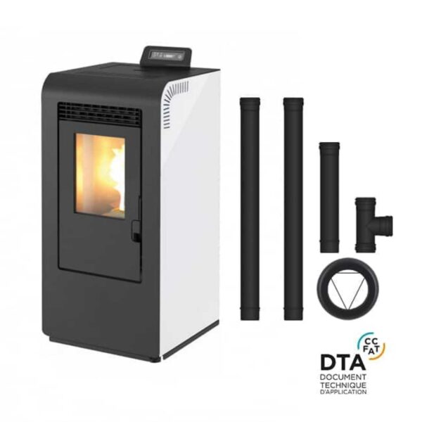 Pack poêle à granulés Baggia Evo + Kit d’installation sortie dessus 10kW