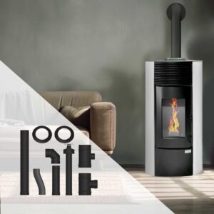 Pack poêle à granulés étanche Segreto Plus + Kit d'installation ventouse 12kW