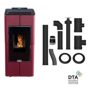 Pack poêle à granulés étanche canalisable Tendenza + Kit d'installation ventouse 12kW