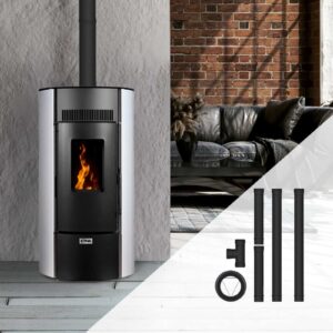 Pack poêle à granulés Giuliana Sortie Arrière + Kit d'installation sortie arrière 9kW