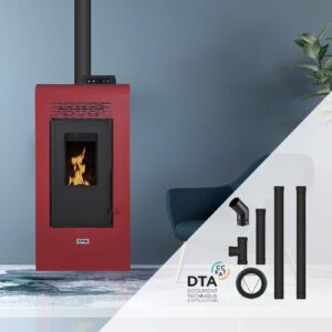 Pack poêle à granulés Vulcano SMS + Kit d'installation sortie dessus 9kW