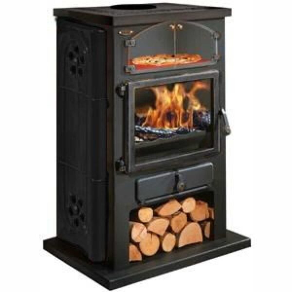 Poêle à Bois Chamonix XXL Décor Céramique 12kW