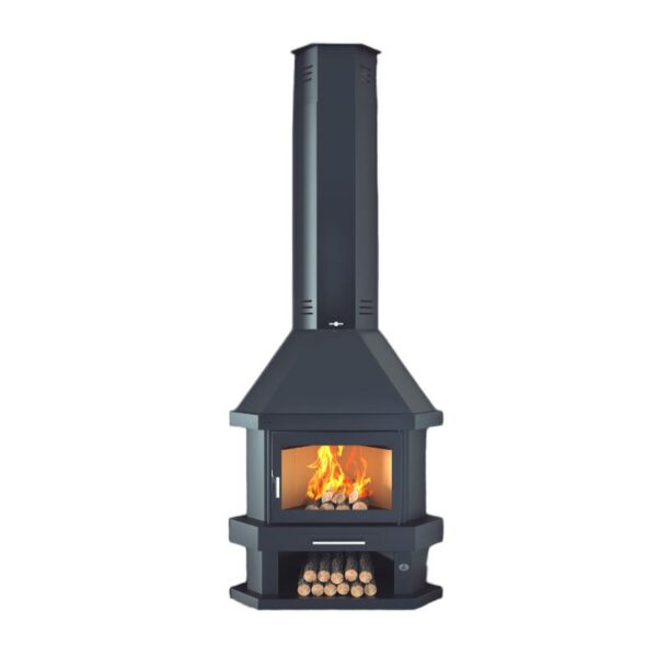 Poêle à bois cheminée d’angle – FIREMATIC Arizona 10 à 13 kW